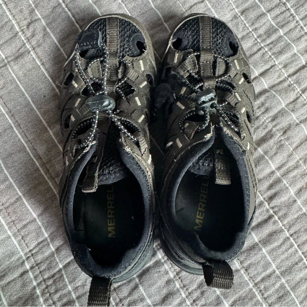Merrell Kids Hydro Shandal ChopRock Water Sandals Black Brown Boys Size‎ 13